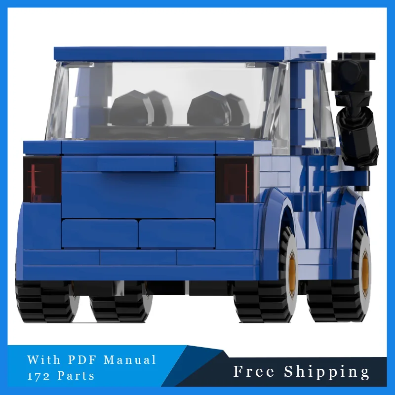 172 pièces vente chaude MOC créatif bleu Cool rallye voiture blocs de construction modulaires modèle enfants éducation bricolage assemblage jouet cadeau d'anniversaire