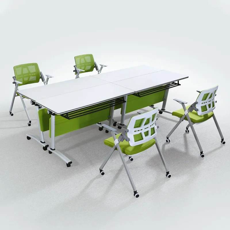 Training table and chair combination folding conference table