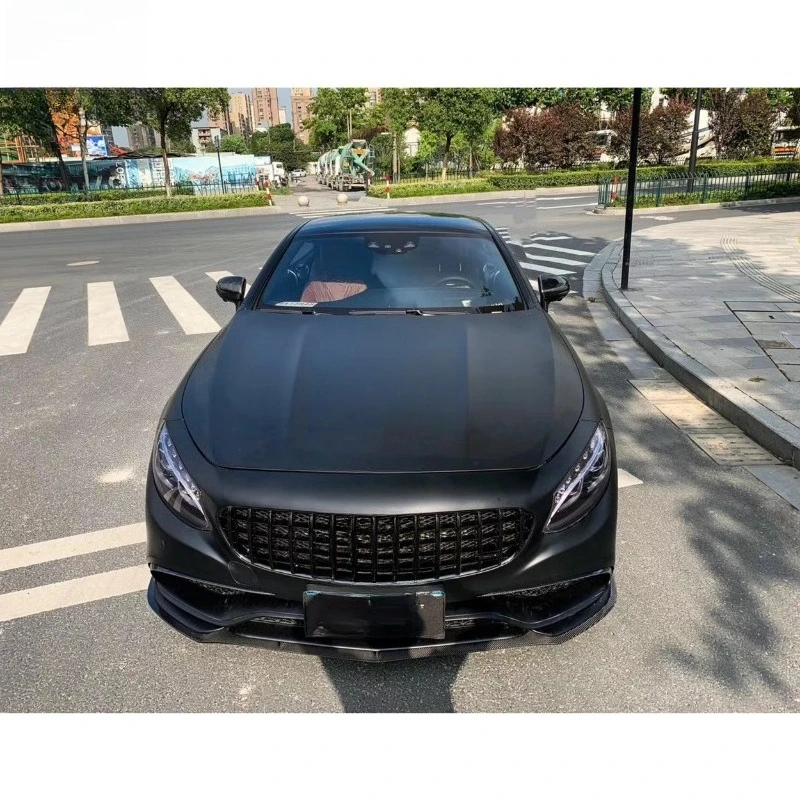 Style Carbon Fiber Body Kit Front Lip Side Skirt Diffuser Spoiler for  S63  S65 C217 COUPE