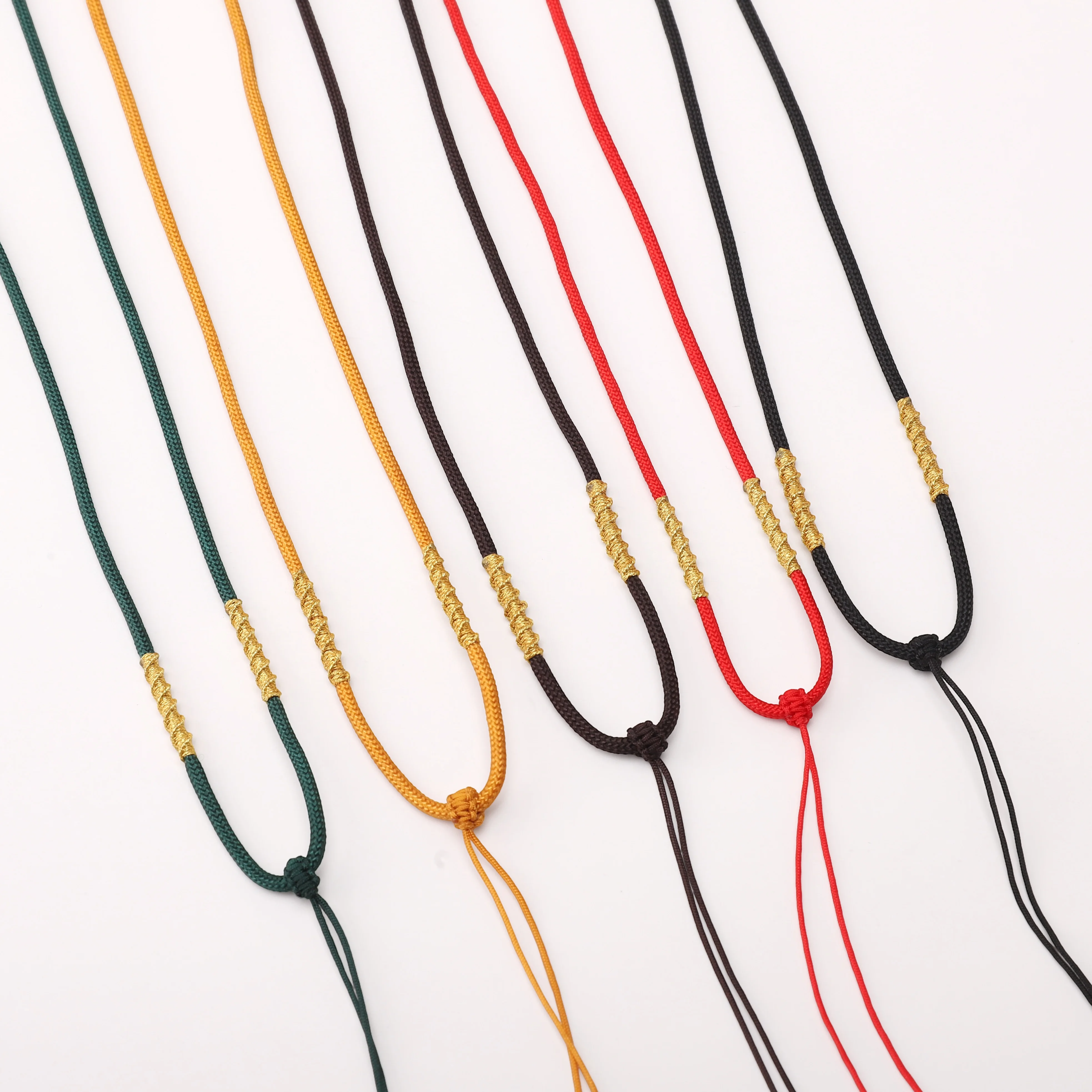 Schmuckherstellungszubehör, handgewebte Halskette mit Perlen für Schmuck, goldene Fadenketten, DIY-Schmuck, exquisites Seil