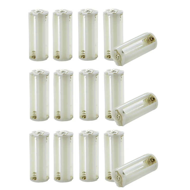 ELECT-Flashlight Cylindrical 3 X AAA Battery Plastic Holder Box 15Pcs