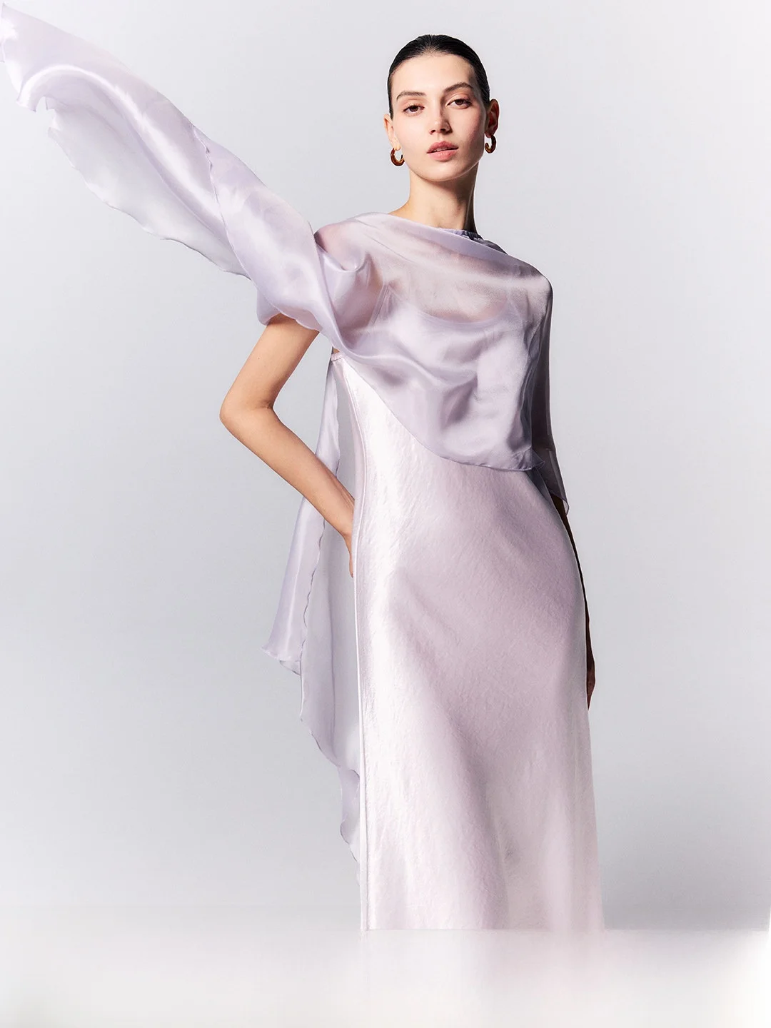 

Комплект из двух предметов Luna7xi Purple Fashion: Новинка лета, женский комплект с защитой от солнца, накидка-туника, повседневный стиль, из полиэстеровой ткани