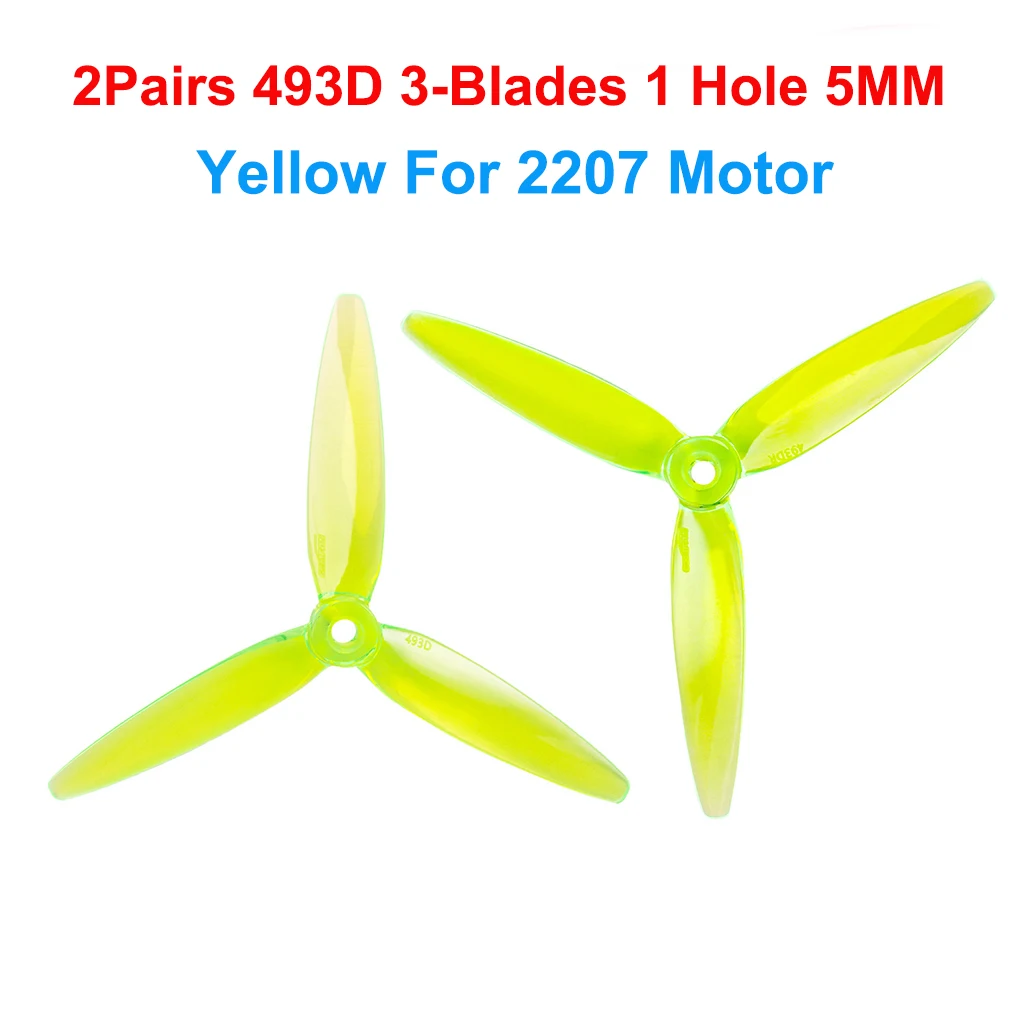 Gemfan 10 Paar (10CW + 10CCW) 353D 1,5 mm 3 Loch 3,5 Zoll 1404 4600KV/ 493D 4,9 Zoll 2207 2050KV Propeller für 3D Freestyle Drone – Detail 12