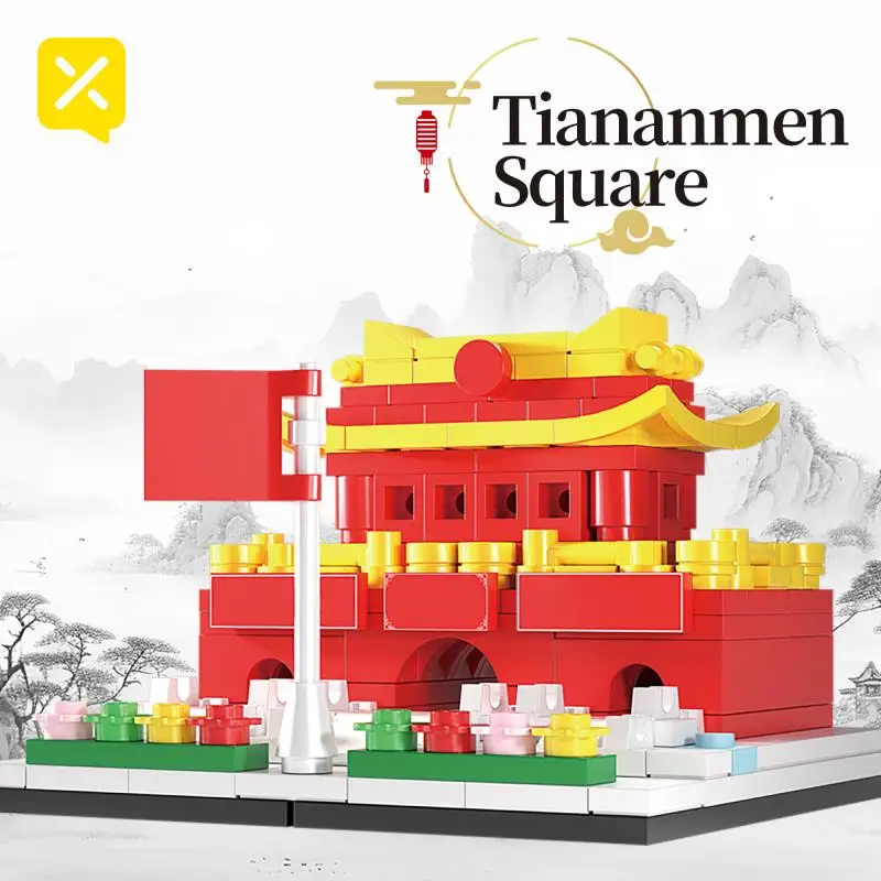 China Famous Architecture Tower Building Blocks Toys City Historical Children Assemble Brick Puzzle Toys for Kids Birthday Gifts