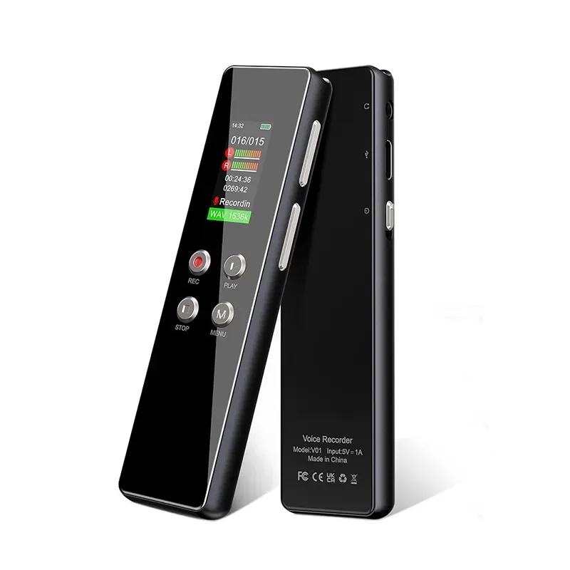 

V01 64GB 0.96'' Screen Digital Voice Recorder with Playback,1536 Kbps HD Voice Activated Voice Recorder for Meetings