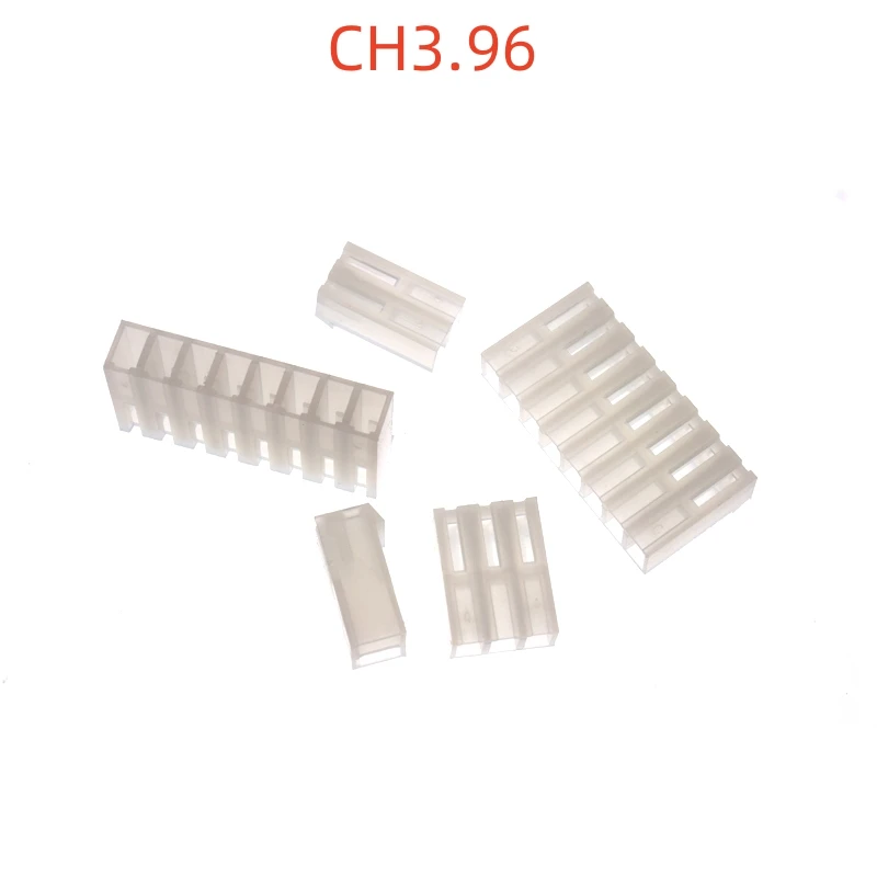 200Pcs CH3.96 3.96mm Pitch Male Plastic Plug 2-10Pin (2P/3P/4P-10P) CH3.96 Connector for PCB Board Connection & Electronics Asse