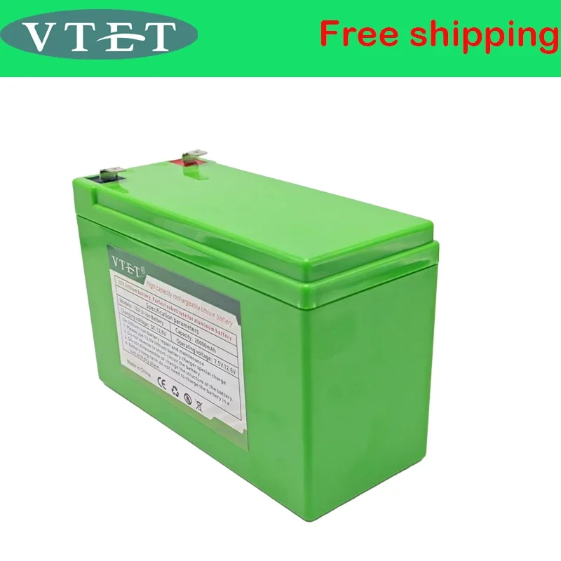 2024 new 12V 15000mAh 3S7P 18650 high-capacity lithium battery, suitable for standard 12V voltage equipment+12V3 charger+BMS