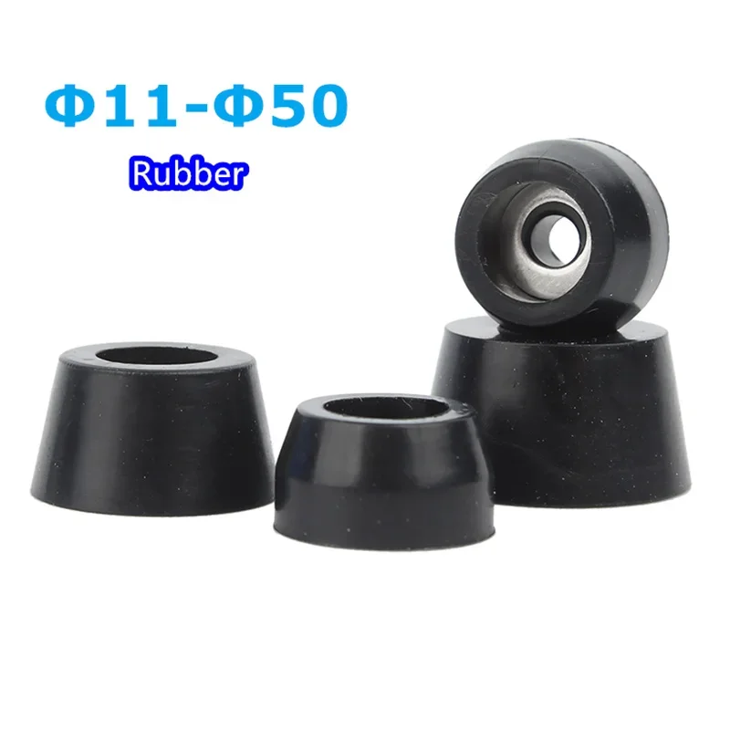Anti Slip Furniture Feet Black Speaker Cabinet Bed Table Case Tapered Shock Pad Floor Protector Furniture Accessories