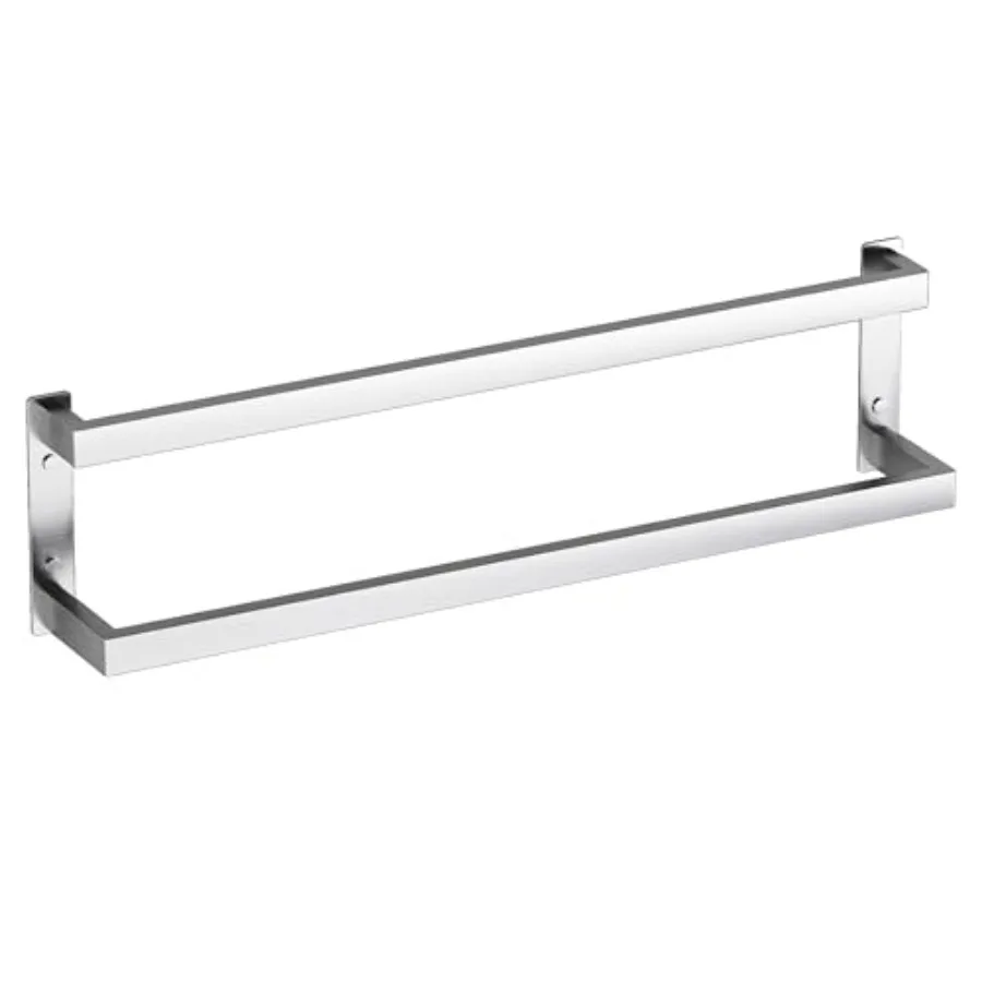 

30 Inch Double Towel Bar for Bathroom Rustproof 304 Stainless Steel Towel Racks for Bathroom Wall Mounted Heavy Duty 2-Tier Squ