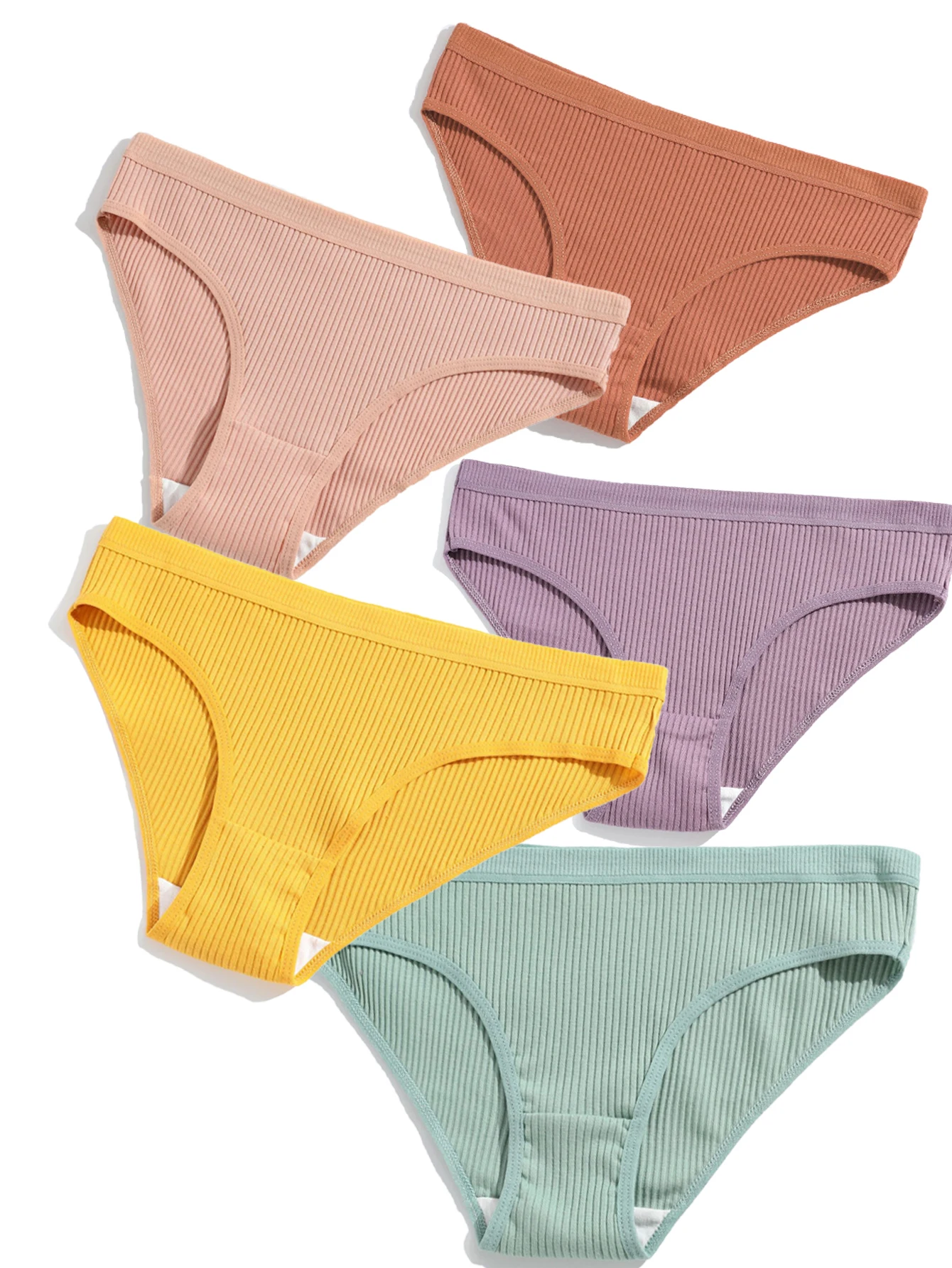 9PCS Women's Low Waist Underpants Solid Color Simple Breathable Comfortable Underpants Underwear Women Sexy Panties - Image 4