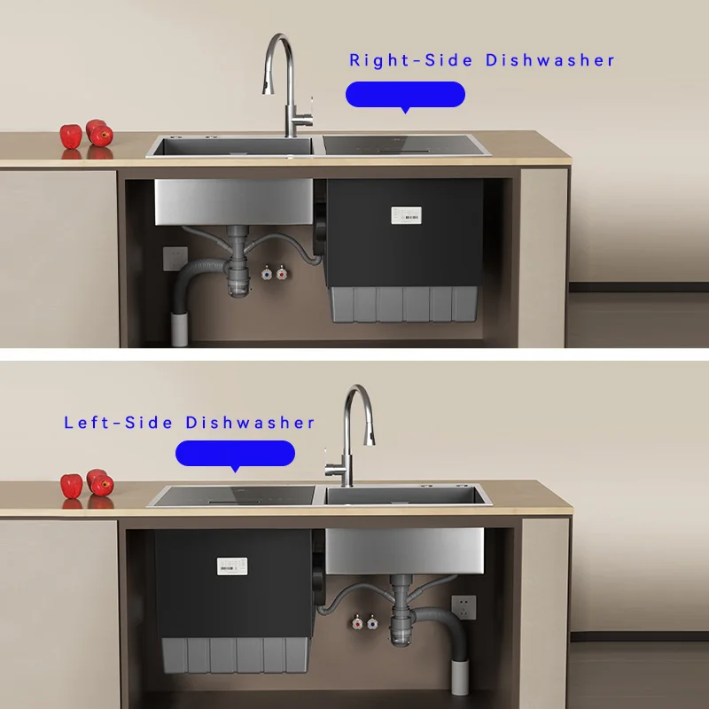 

Smart Dishwasher Machine Large Capacity Stainless Steel with Disinfection And Drying Drawer for Household