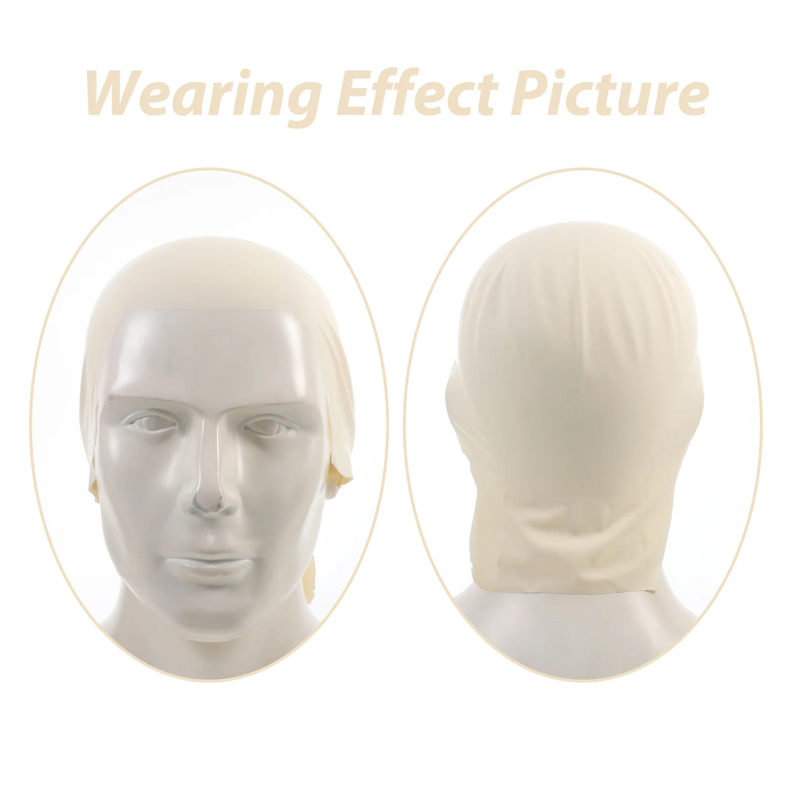 

Latex Bald Cap For Adults Smooth Elastic Stretchable Realistic Look Cosplay Monk Party Carnival Halloween