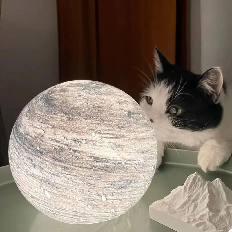 Planeet LED-nachtlampje Slaapkamer Nachtkastje Nachtlampje Creativiteit Luxe Kamerverlichting Nachtlampje Woondecoratie Vrouwen Geschenklampen