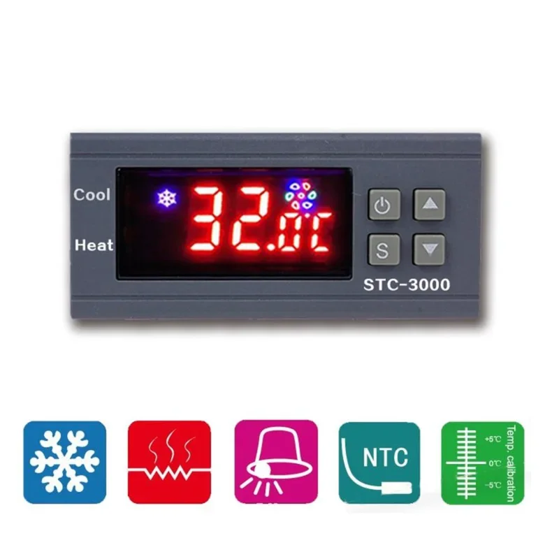 

STC-3000 High Precision 12V 24V 220V Digital Thermostat Temperature Controller Thermometer Sensor Hygrometer Measuring