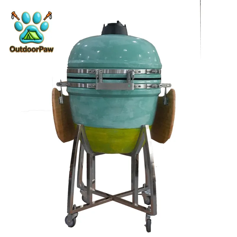 Auplex Komodo Smoke, Grill, Roast or Bake 23 Inch Extra Large Outdoor Kitchen Charcoal Barbecue Grill Kamado
