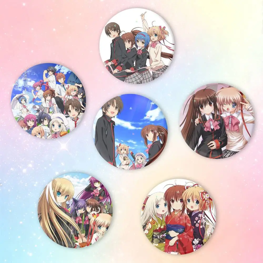 L-Little Busters poster Brooches Cartoon Badge Pins Backpack Hat Accessories Friend Gift