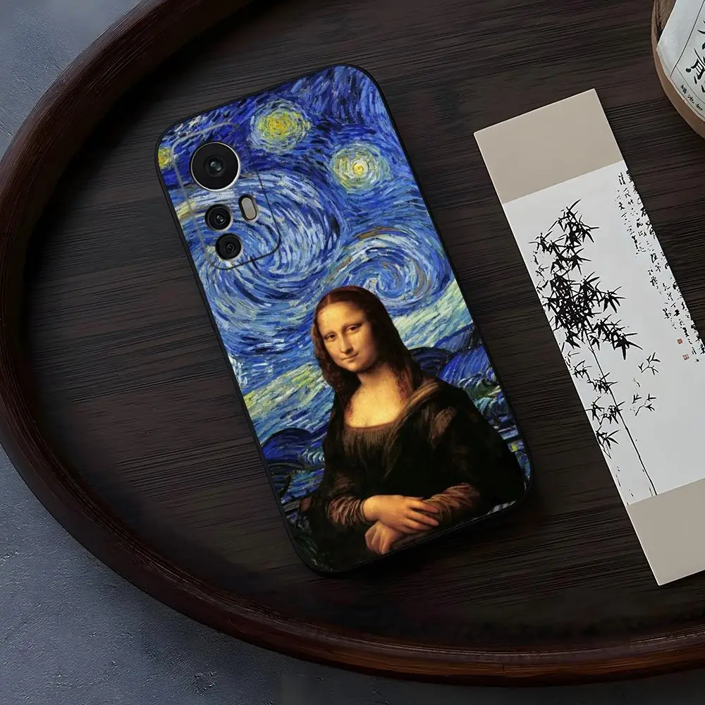 Mona Lisa Mouse Pad for Xiaomi 14 10 12tPro 12 13 11T Lite Ultra Redmi Note 13Pro 12 Fundas Cover