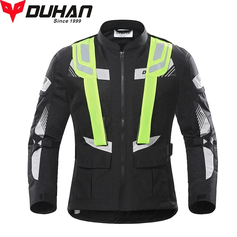 Duhan Motorcycle Jacket D-209 Men Summer Breathable Mesh Jacket Mid-and Long Racing Wear Wear-Resistant Motorcycle Protective