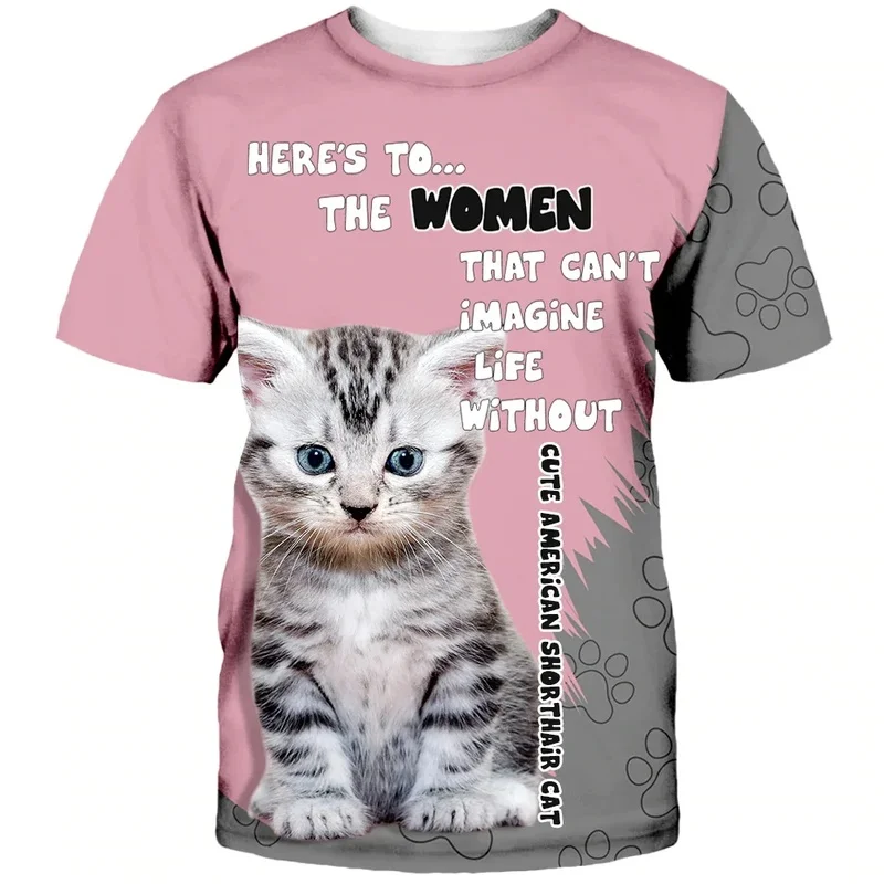 1 Piece Custom Your Picture HX Exotic Shorthair T-Shirts 3D Graphic Animals Cat Paws Art Paint Tees Maine Coon Look Tops Fashion