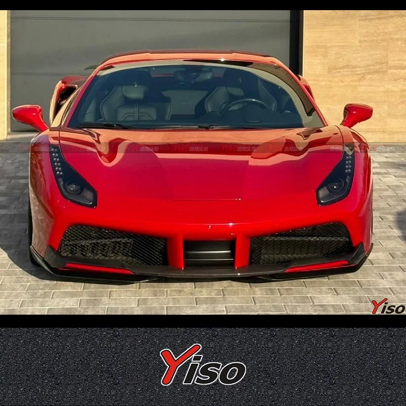 Suitable for 488 Novitec set with front shovel dry carbon fiber front chin and Modified encirclement front lip