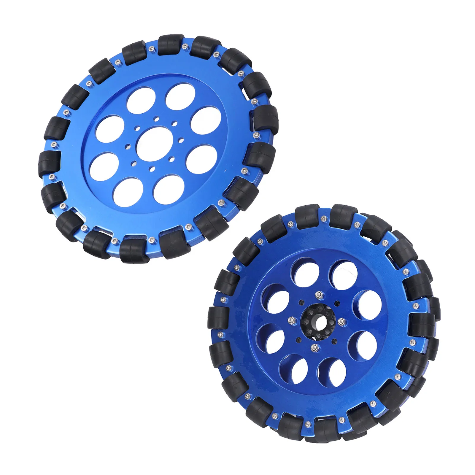 Omni ล้อ 8in รอบทิศทางอลูมิเนียมอัลลอยด์ Hub ส่วนประกอบสําหรับหุ่นยนต์ DIY Omni ล้อ Omni ล้อหุ่นยนต์ล้อ