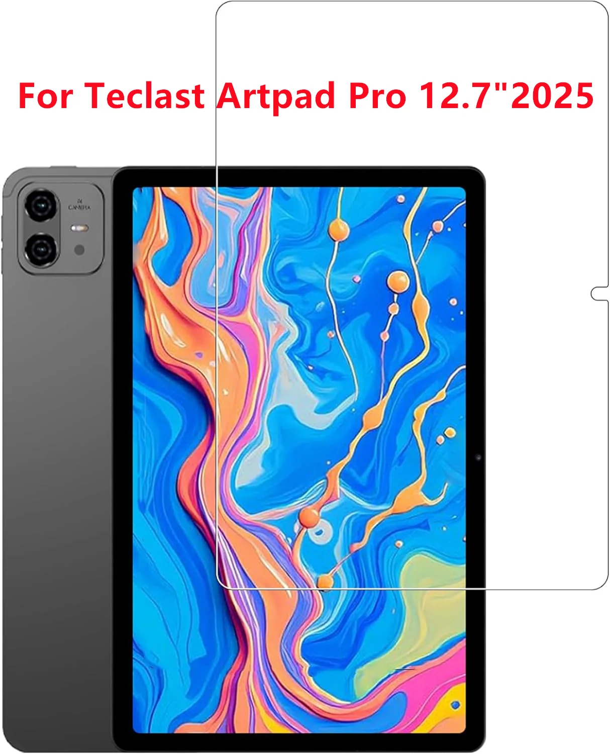 1 PCS Tempered Glass Screen Protector For Teclast Artpad Pro 12.7 Inch 2025 Anti-Scratch Anti-Fingerprint HD Protective Film