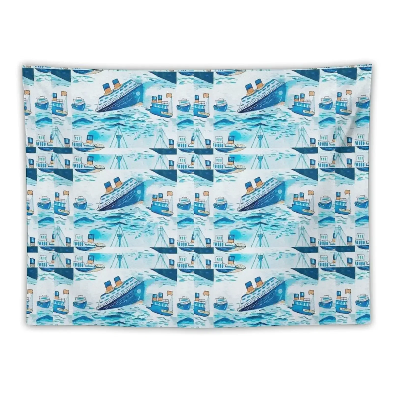 Ferry Boat Scrub Cap Tapestry Decoration Aesthetic Home Decorating Decorative Wall Mural Tapestry