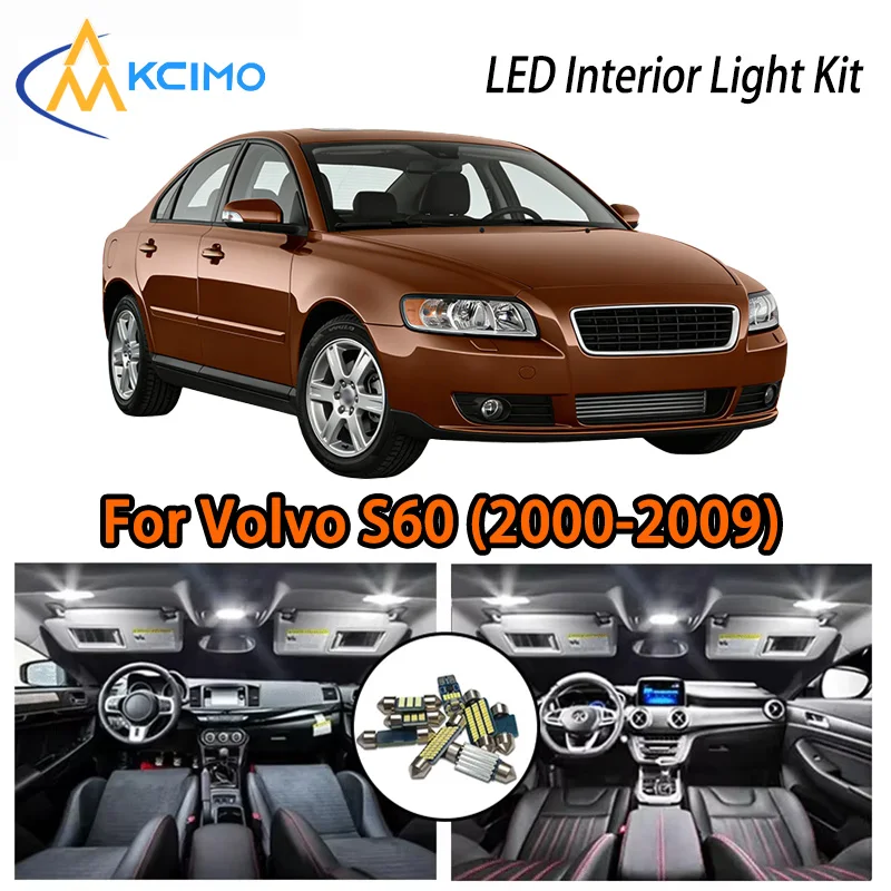 

KCIMO For Volvo S60 (2000-2009) Premium LED Interior Kit - 2 Colors , Quick Installation, Long-Lasting