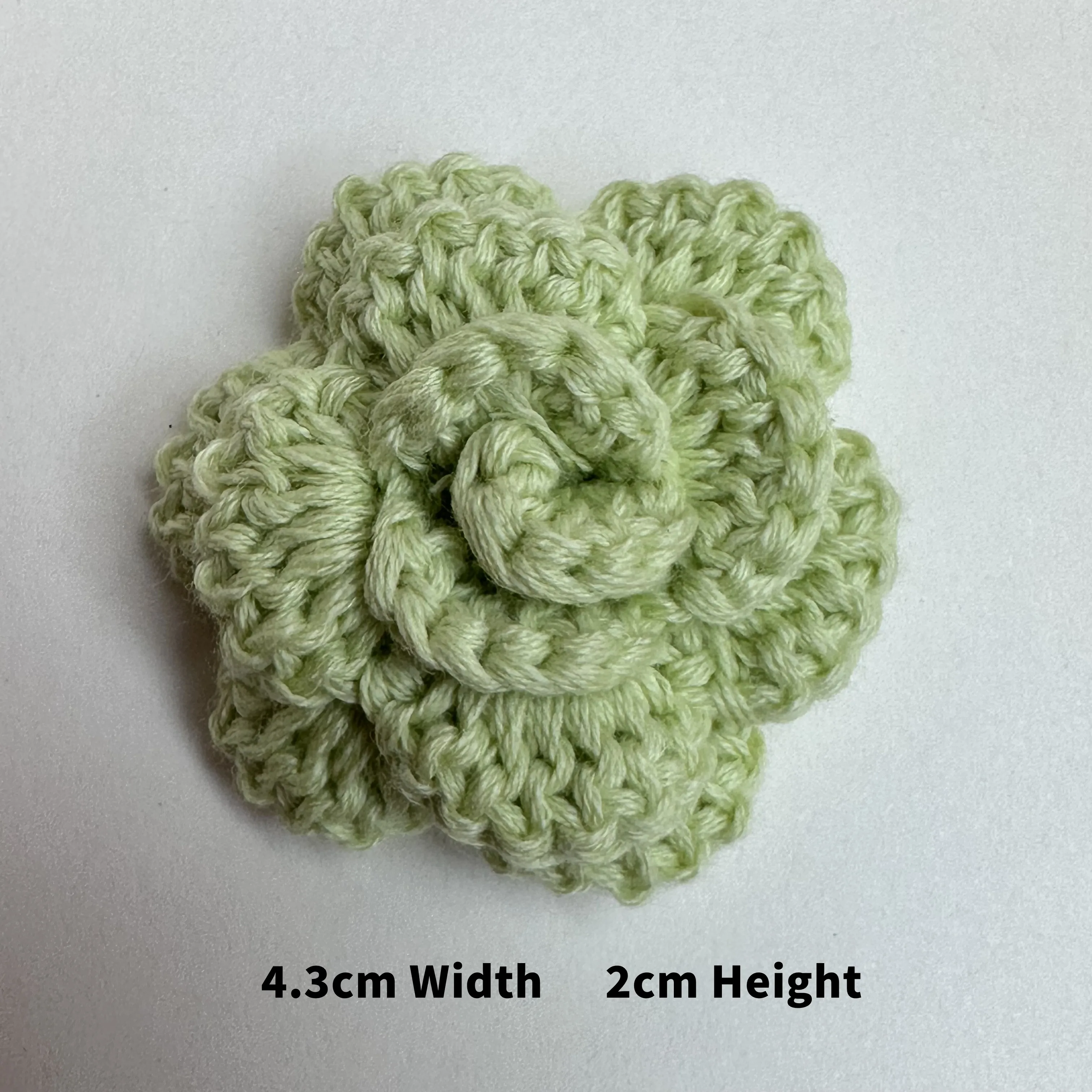 11 colors 4.3cm handmade three-dimensional rose DIY flower materials wool crochet clothing bag socks hair decoration