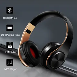 HIFI Stereo Kulaklık Bluetooth Kulaklık Müzik Kulaklık FM ve Mobil Xiaomi Iphone Sumsamg Tablet için Mic ile Destek SD Kart