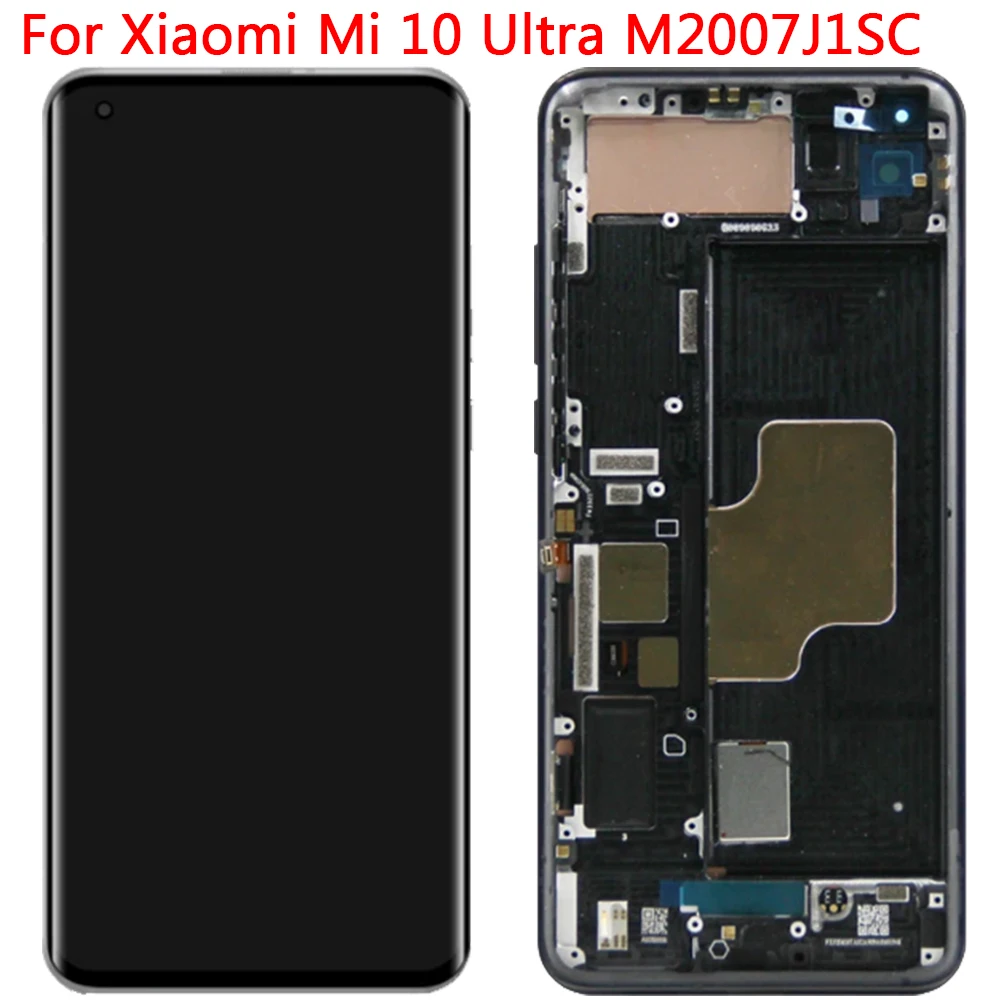 

New Original For Xiaomi Mi 10 Ultra OLED LCD Screen Display With Frame 6.67" Xiaomi Mi 10Ultra M2007J1SC Display LCD Parts