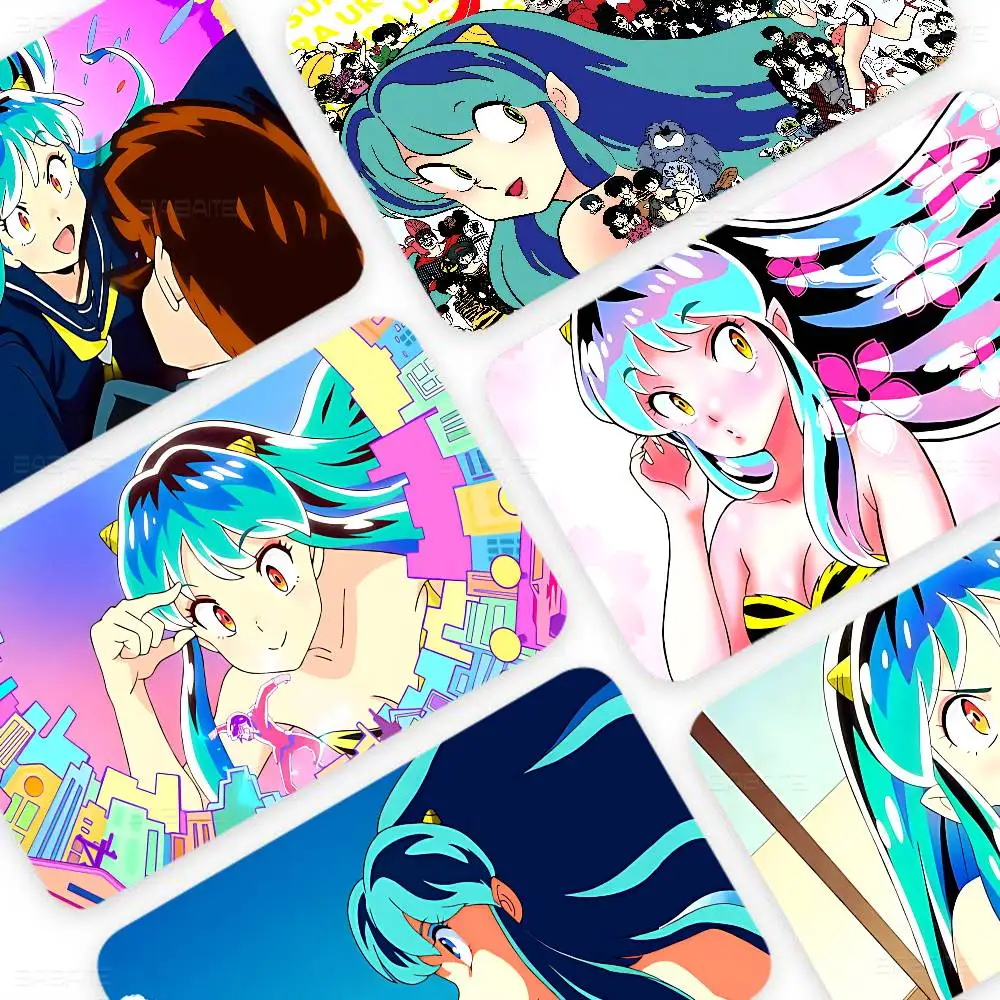 Urusei Yatsura Anime Credit Card Skin Stickers No Adhesive Residue Water Proof for VISA Credit Card Subway Access Card