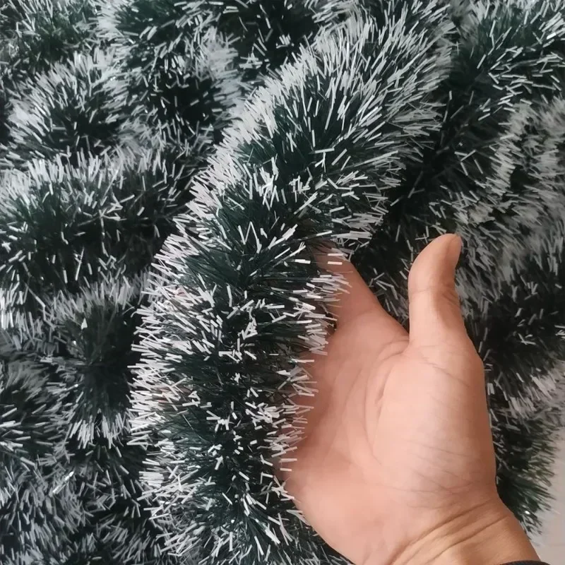2 M Toptan Noel Şerit Çelenk Yeşil Kamışı Tinsel Kurdeleler Noel Ağacı Asılı Sarkık Çelenk Süsler Ev Partisi Malzemeleri
