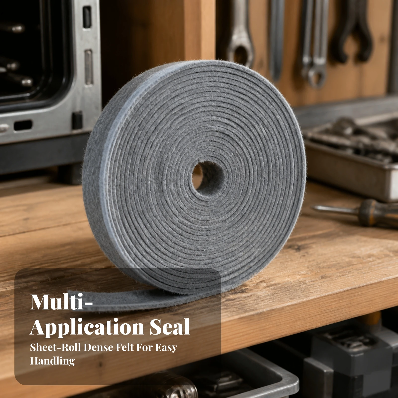 High-Temperature Felt Sealing Strip Smoke-Resistant Aramid Fiber Heat Seal Strip High Temp Grill Gasket Fireproof