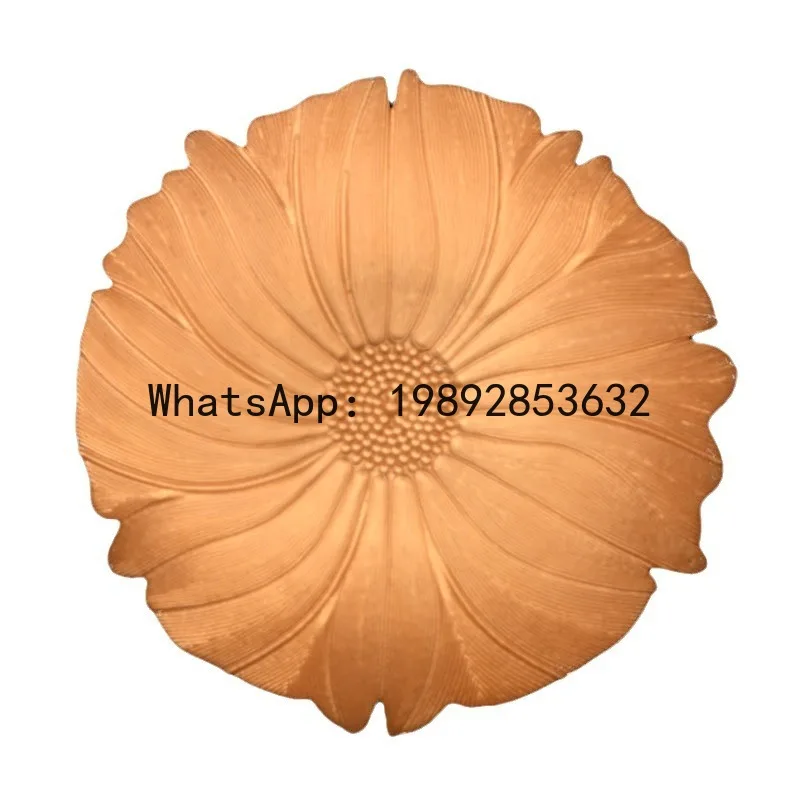LYY Sunflower Glass Plate Sushi Plate Sashimi Plate Decorative Plating Personalized Vintage Tableware Household Dish