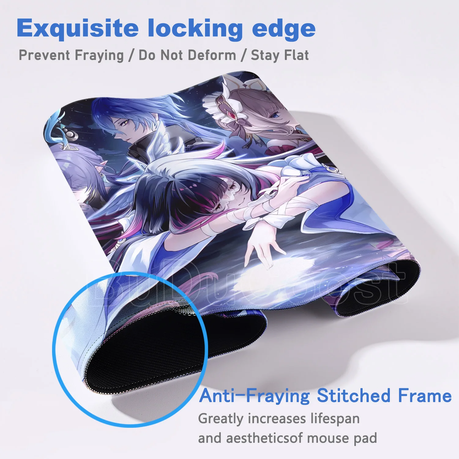 Neue Columbina Flins Varesa Arlecchino Anime Mousepad HD Genshin Impact Mauspad Laptop Gaming PC Mäuse Matte Xxl Tastatur Schreibtisch Matte