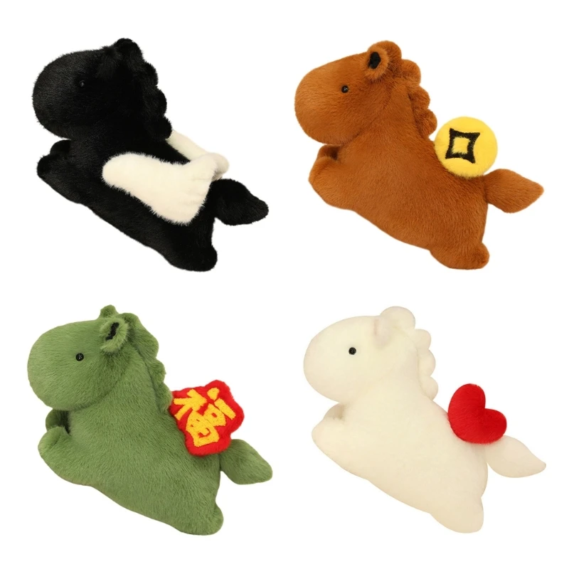 090B Adorable 2026 Horse Plush Toy Machine Washable Nursery Decors Childrens Gift