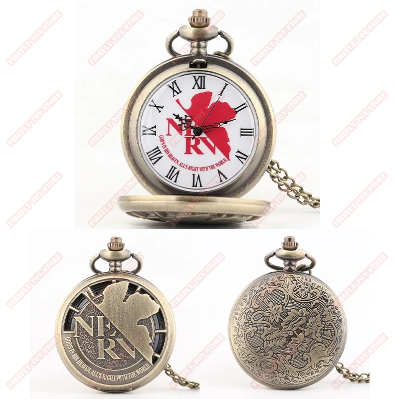 NEON GENESIS EVANGELION EVA Animation Comics Peripheral Toys NERV Pocket Watch Anime Action Figure Collection Mode