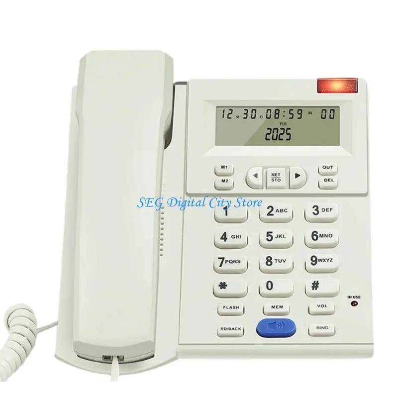 U75B هاتف سلكي سطح المكتب هاتف منزلي لكبار السن المتصل بزر كبير هاتف متكامل لغرفة الضيوف في المنزل والمكتب #2
