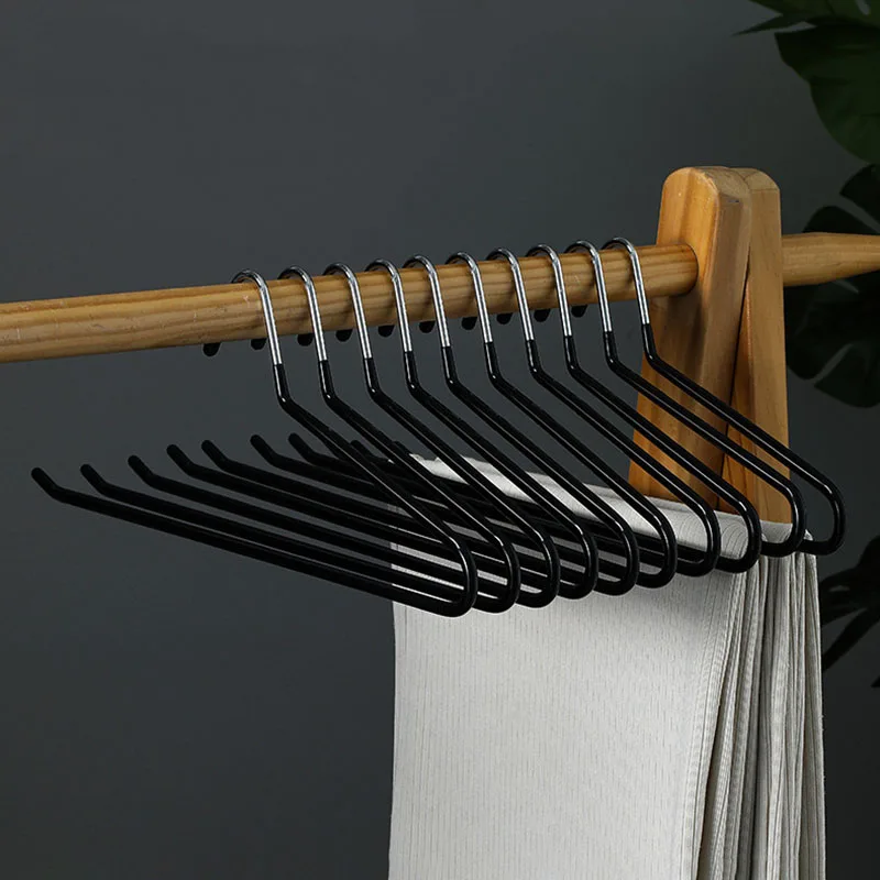 Metal Hanger - Household Trouser Hanger, Special Non-marking Trouser Clip Anti-slip Dip Storage Hanger, Stainless Steel Hanger