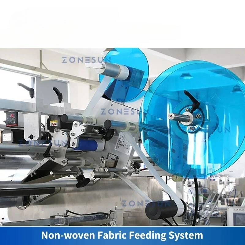 ZONESUN ZS-WP550A Flat Pack Length Fold Wet Wipes Making Machine Baby Wipe Paper Towel Tissue Bagger Antiseptic Production Line