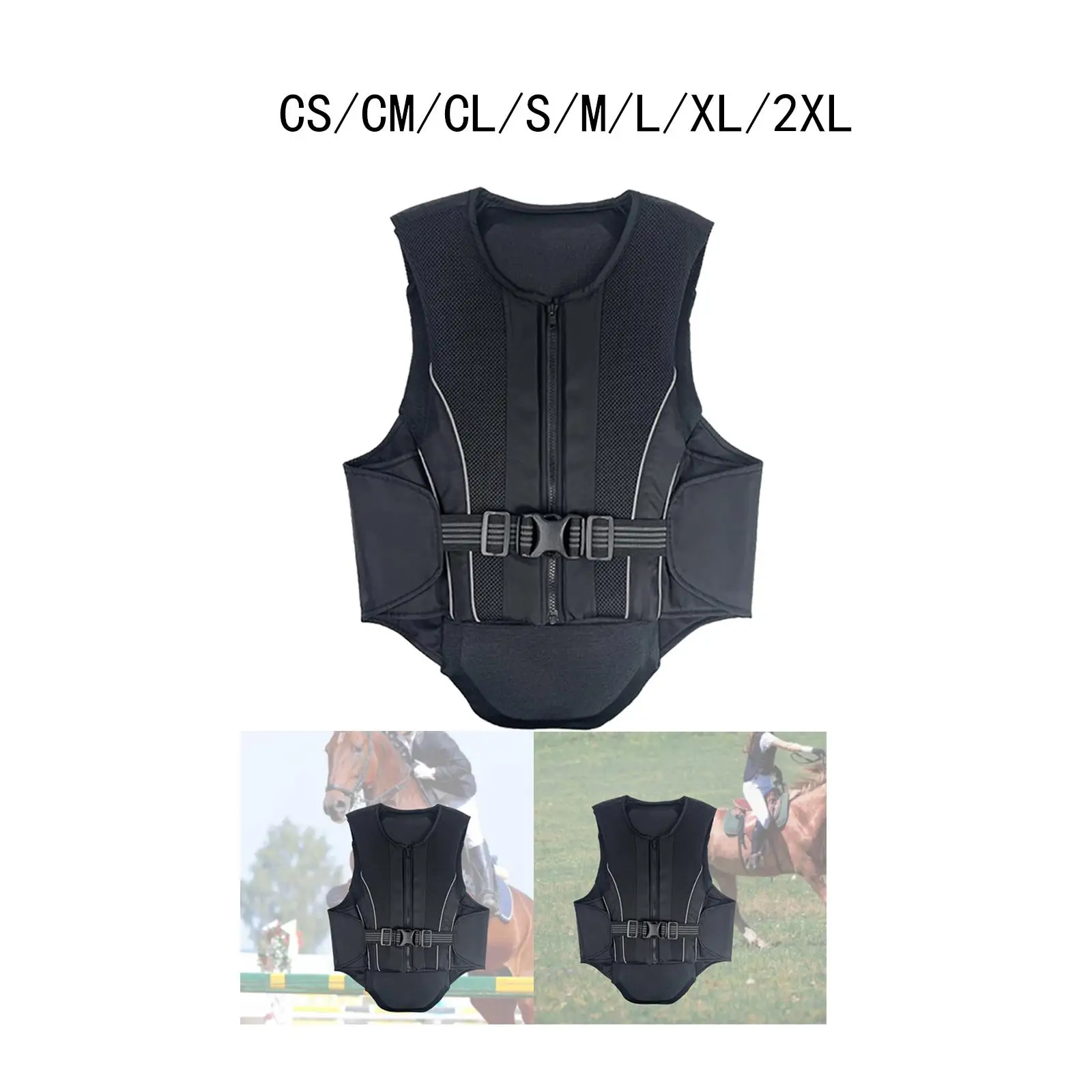 Gilet equestre Traspirante Forniture equine Assorbimento degli urti Gilet da equitazione professionale Guardia per adulti Bambini Ragazzi Ragazze