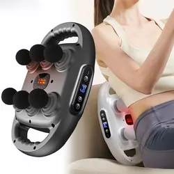 Fascia Gun Muscle Massager Gun High Frequency Back Waist Massage Machine Six-head Body Shoulder Professional Fascia Massage Gun