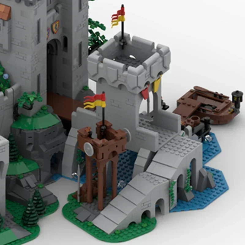 MOC-Blocos de Construção De Modelo Militar, Tijolos Modulares, Leão, Castelo Dos Reis, Ponte Tecnologia, Brinquedos De Natal, Conjuntos De DIY, Montagem, Presentes