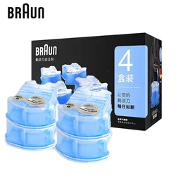 Braun-cartucho de limpieza para afeitadora Braun, Cartucho de renovación para máquina de afeitar Braun con centro de limpieza automático, limpieza de gérmenes y rastrojo fuera del cabezal de la afeitadora