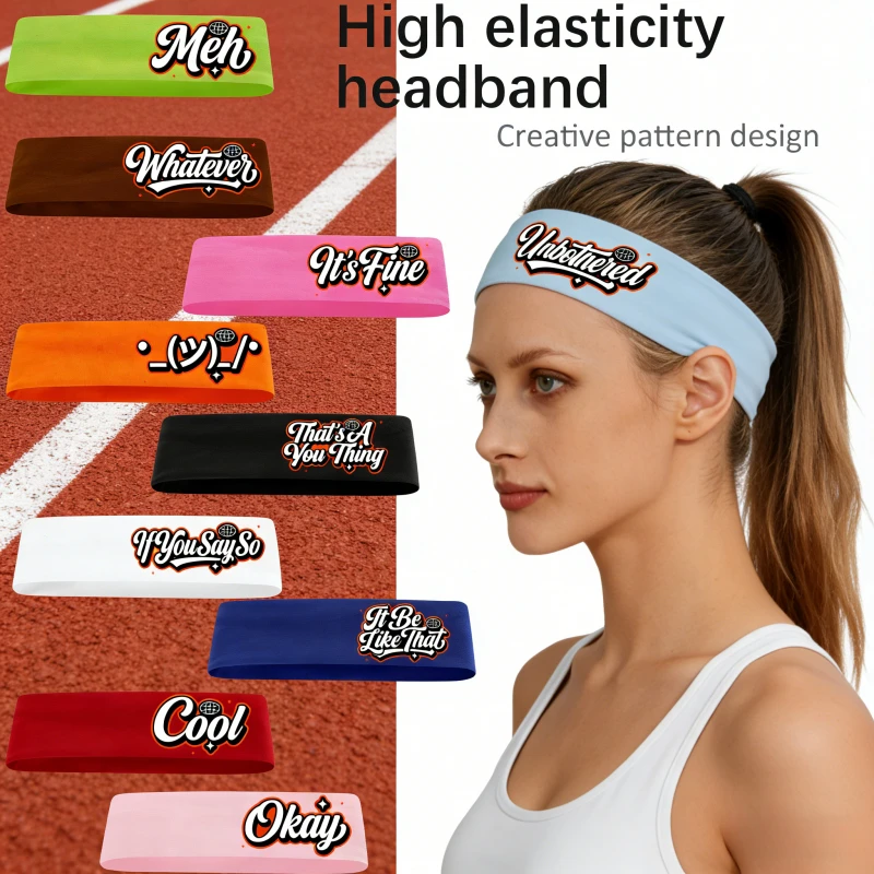 

10PCS high-elasticity hair band, yoga exercise hair band, sweat-absorbing headscarf, headwear, sports hair tie