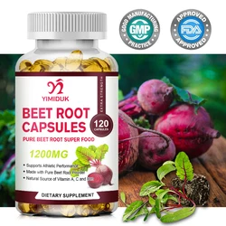 Beet Root Extract 1200Mg Capsules - Supports Heart Health, Circulation, Immune System and Digestive System