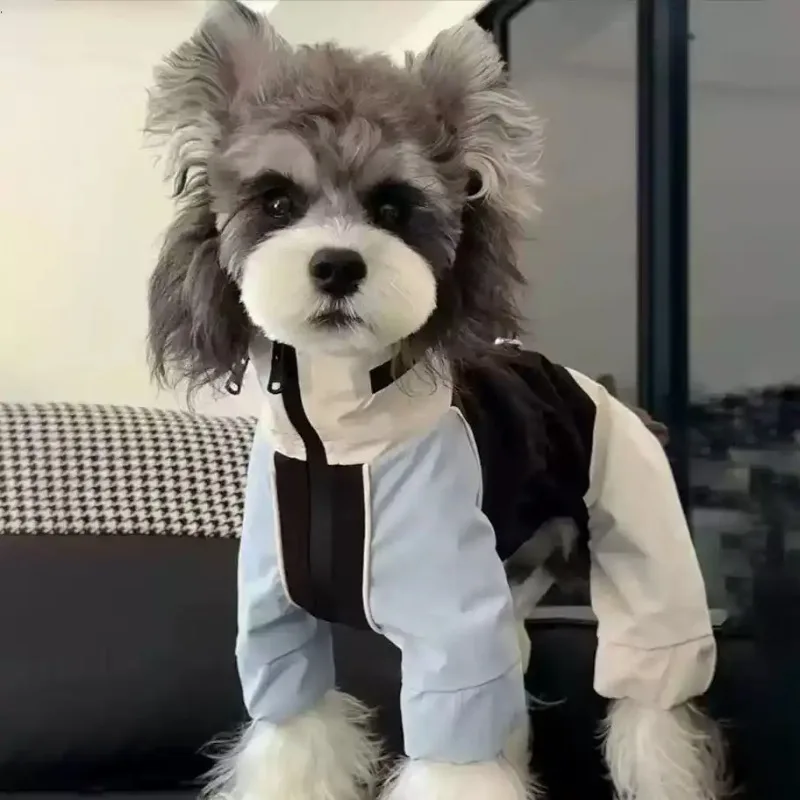 Dog Windproof Four-legged Warm Jacket, Western Style Coat for Small Medium Large Dogs