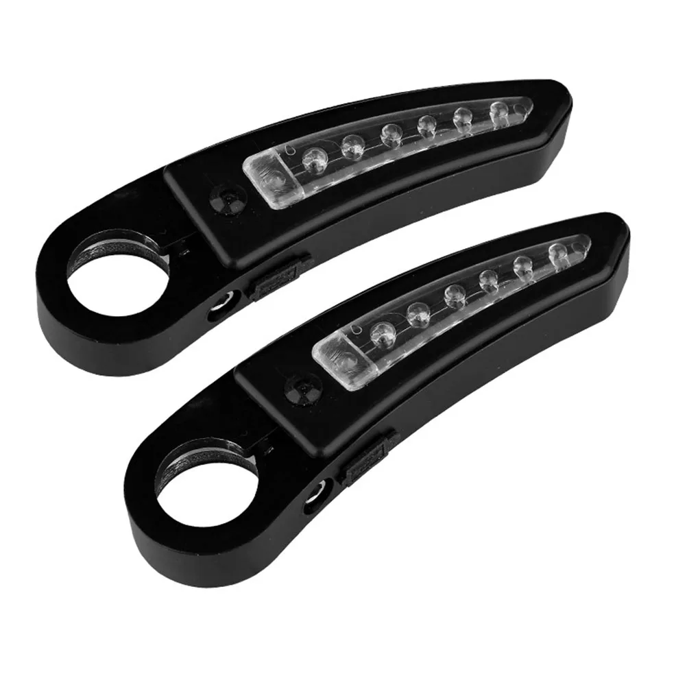 

2pcs Bike Handlebar Rest Durable Lightweight Aluminum Alloy Night Riding Safety Warning Light Easy Install Gift