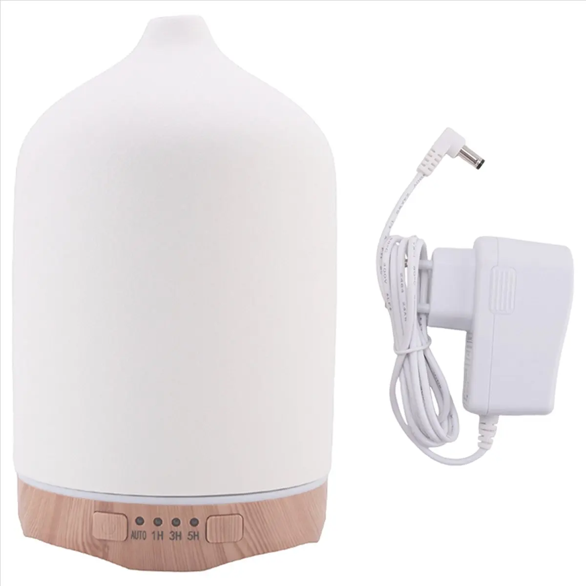 [T80C]250ML Aromatherapy Essential Oil Diffuser Air Humidifier Cool with 7 Color LED Lights Ceramic Diffuser for Home-EU Plug